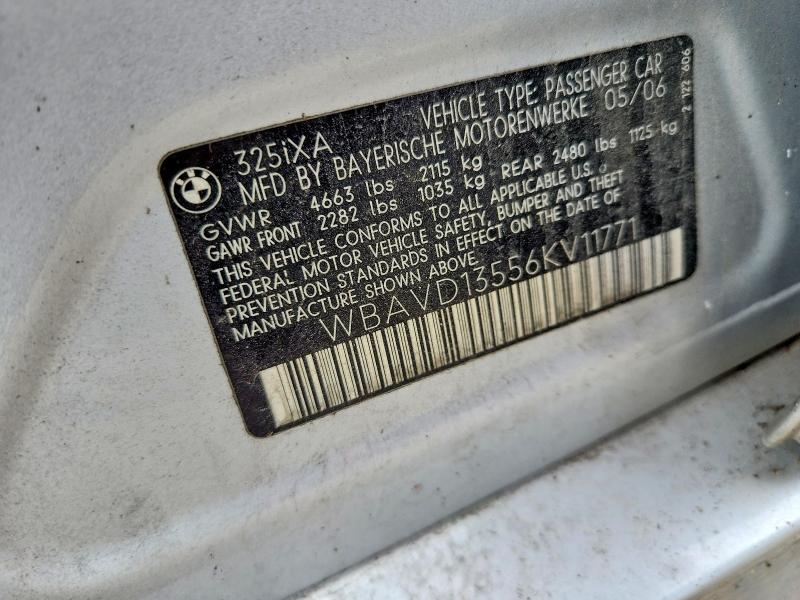 Продаж на аукціоні авто 2006 Bmw 325, vin: WBAVD13556KV11771, номер лоту: 51977946