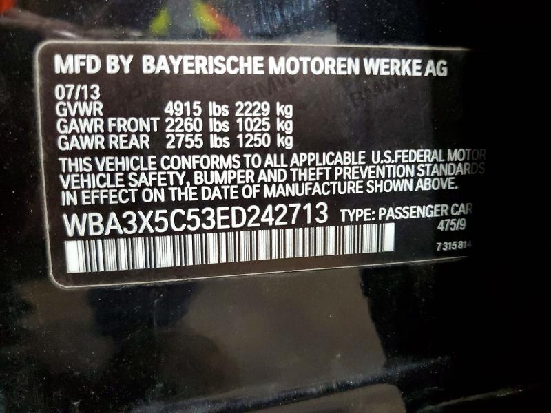 50394026 :رقم المزاد ، WBA3X5C53ED242713 vin ، 2014 Bmw 328i مزاد بيع