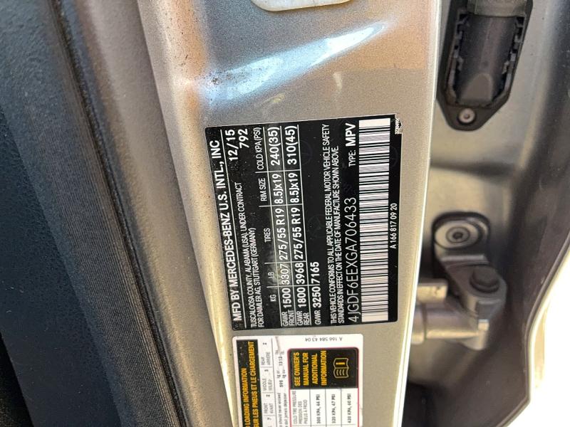 Aukcja sprzedaży 2016 Mercedes-benz Gl, vin: 4JGDF6EEXGA706433, numer aukcji: 52237246