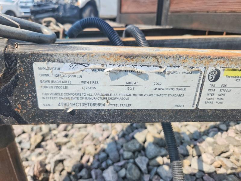 2014 Utility Trailer Utility Tr მანქანა იყიდება აუქციონზე, vin: 4T9U1HC13ET069894, აუქციონის ნომერი: 47646866