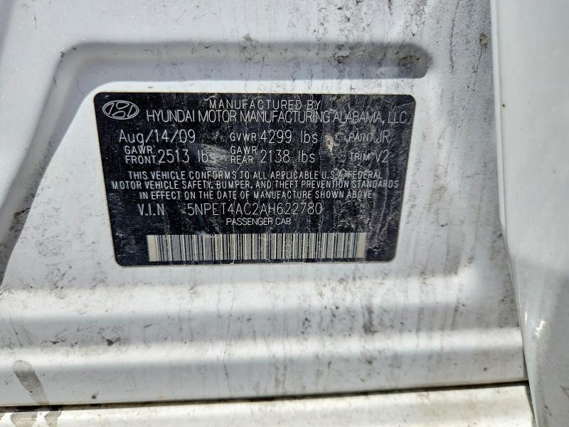 Aukcja sprzedaży 2010 Hyundai Sonata, vin: 5NPET4AC2AH622780, numer aukcji: 51621396