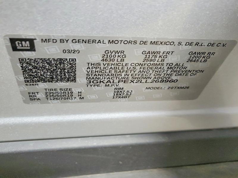 50558546 :رقم المزاد ، 3GKALPEX2LL268960 vin ، 2020 Gmc Terrain مزاد بيع