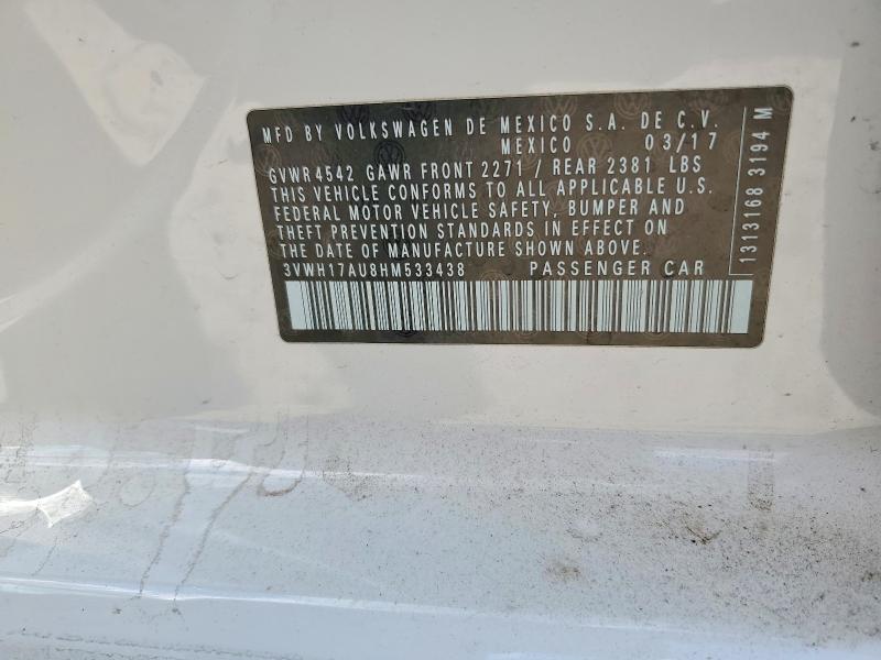 Aukcja sprzedaży 2017 Volkswagen Golf Alltrack, vin: 3VWH17AU8HM533438, numer aukcji: 49780466
