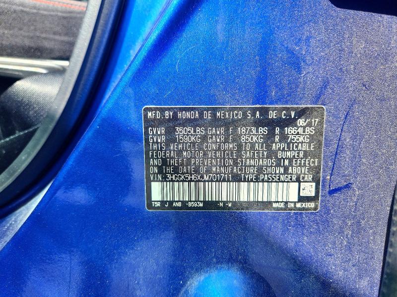 Aukcja sprzedaży 2018 Honda Fit, vin: 3HGGK5H6XJM701711, numer aukcji: 48173586
