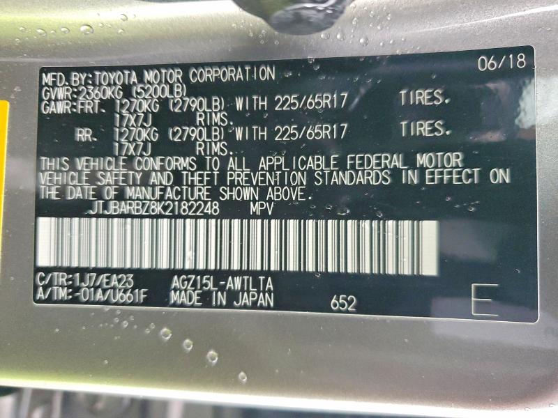 48143256 :رقم المزاد ، JTJBARBZ8K2182248 vin ، 2019 Lexus Nx 300 مزاد بيع
