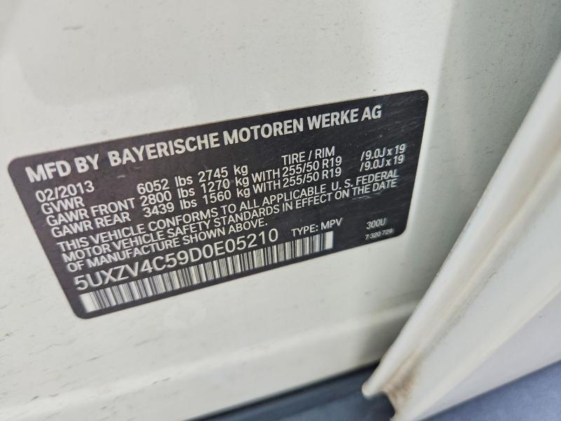 48176076 :رقم المزاد ، 5UXZV4C59D0E05210 vin ، 2013 Bmw X5 مزاد بيع