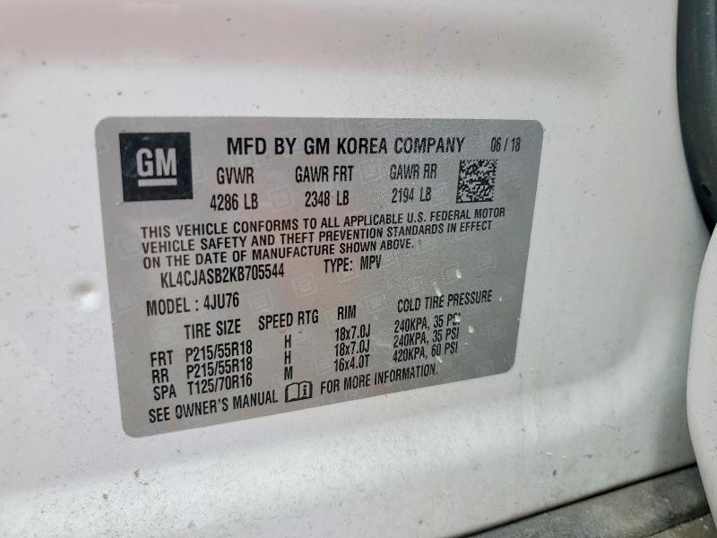 Aukcja sprzedaży 2019 Buick Encore, vin: KL4CJASB2KB705544, numer aukcji: 48812526