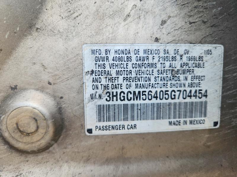 Aukcja sprzedaży 2005 Honda Accord, vin: 3HGCM56405G704454, numer aukcji: 50623756