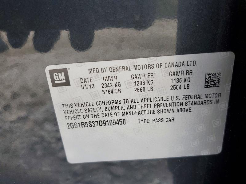 Aukcja sprzedaży 2013 Cadillac Xts, vin: 2G61R5S37D9199450, numer aukcji: 50271776