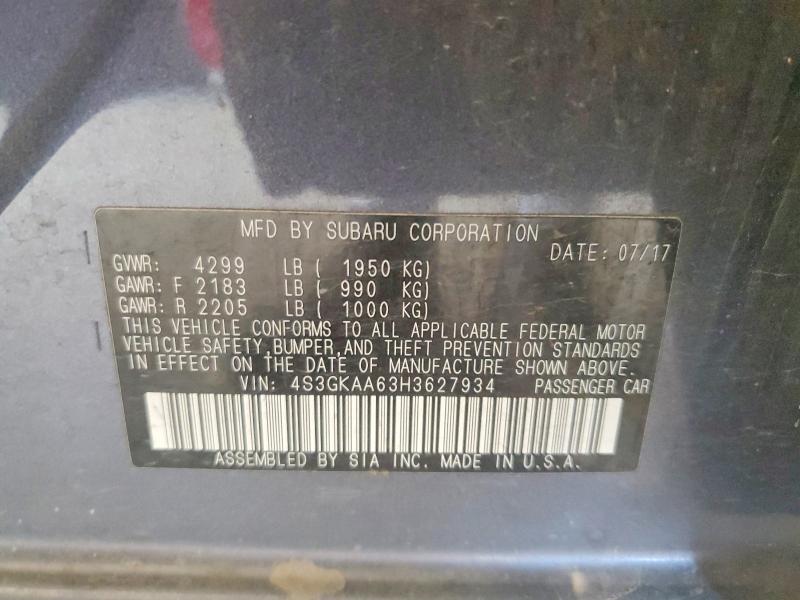 Продажа на аукционе авто 2017 Subaru Impreza, vin: 4S3GKAA63H3627934, номер лота: 48829176