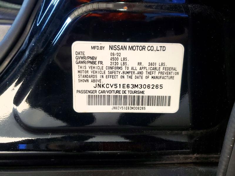 2003 Infiniti G35 მანქანა იყიდება აუქციონზე, vin: JNKCV51E63M306265, აუქციონის ნომერი: 50075016