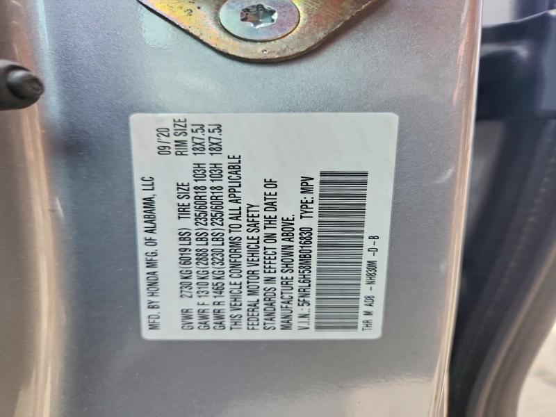 Продажа на аукционе авто 2021 Honda Odyssey, vin: 5FNRL6H58MB016830, номер лота: 49561786