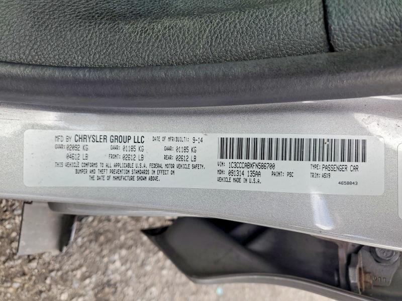 Aukcja sprzedaży 2015 Chrysler 200, vin: 1C3CCCABXFN586700, numer aukcji: 48579916