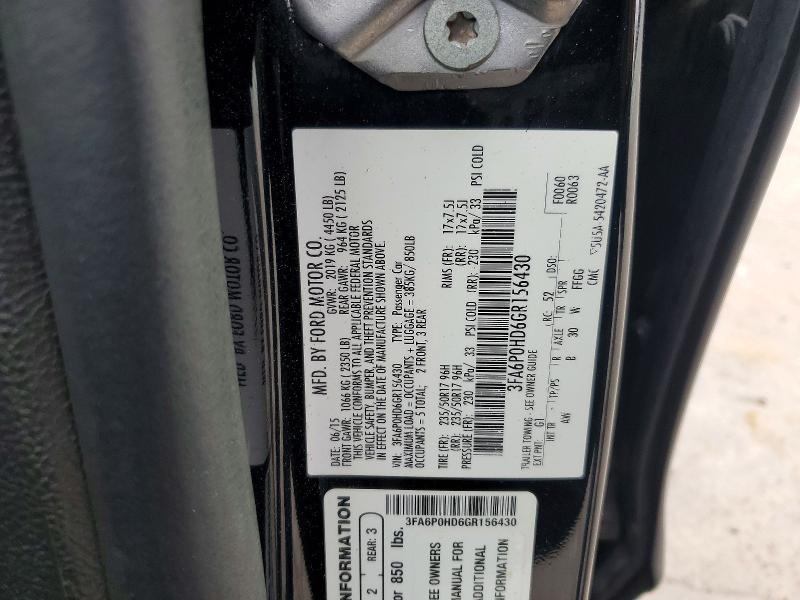 Aukcja sprzedaży 2016 Ford Fusion, vin: 3FA6P0HD6GR156430, numer aukcji: 51112316