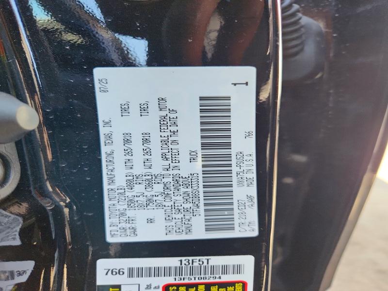Aukcja sprzedaży 2025 Toyota Tundra, vin: 5TFWA5DB8SX333315, numer aukcji: 49627476