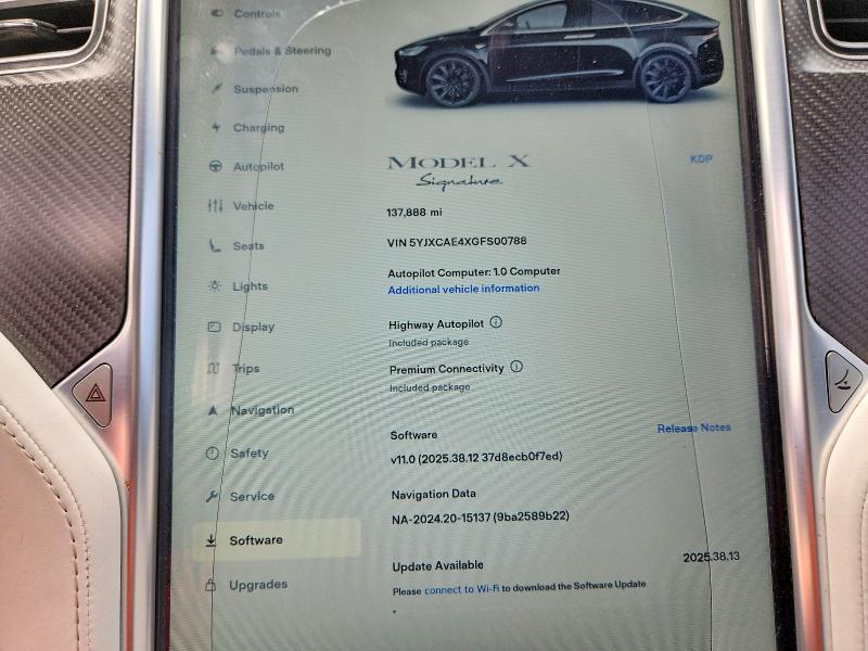 Aukcja sprzedaży 2016 Tesla Model X, vin: 5YJXCAE4XGFS00788, numer aukcji: 51507966