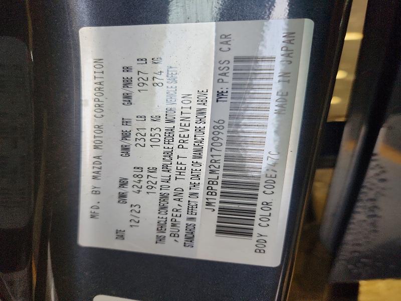 Продаж на аукціоні авто 2024 Mazda 3, vin: JM1BPBLM2R1709986, номер лоту: 48807276