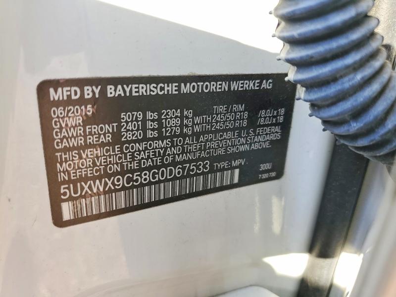 Aukcja sprzedaży 2016 Bmw X3, vin: 5UXWX9C58G0D67533, numer aukcji: 50528086