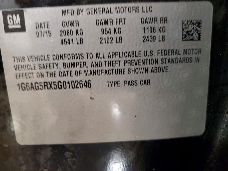 Продаж на аукціоні авто 2016 Cadillac Ats, vin: 1G6AG5RX5G0102646, номер лоту: 48291316