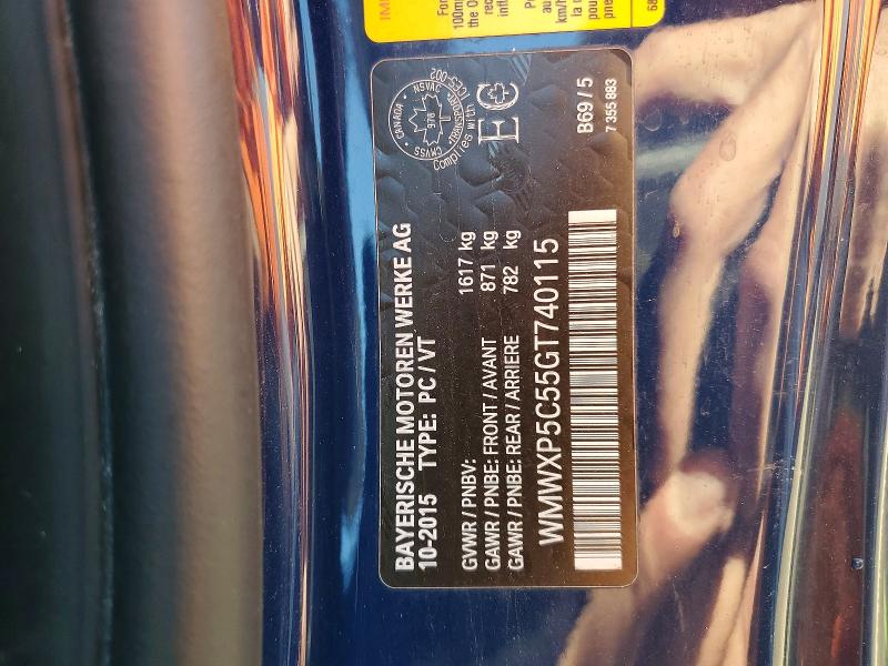 2016 Mini Cooper მანქანა იყიდება აუქციონზე, vin: WMWXP5C55GT740115, აუქციონის ნომერი: 48537236