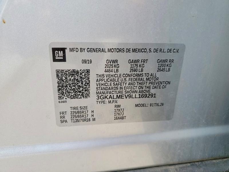 Продаж на аукціоні авто 2020 Gmc Terrain, vin: 3GKALMEV9LL169291, номер лоту: 51082316