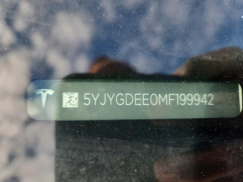 Aukcja sprzedaży 2021 Tesla Model Y, vin: 5YJYGDEE0MF199942, numer aukcji: 50263726