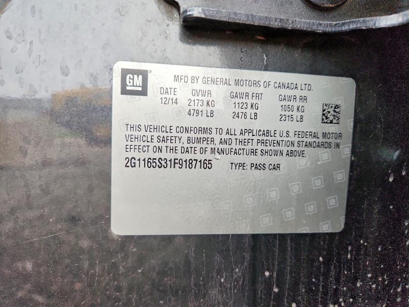 2015 Chevrolet Impala მანქანა იყიდება აუქციონზე, vin: 2G1165S31F9187165, აუქციონის ნომერი: 49885006