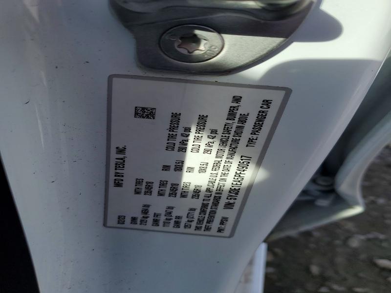 Aukcja sprzedaży 2023 Tesla Model 3, vin: 5YJ3E1EA5PF490517, numer aukcji: 48143556