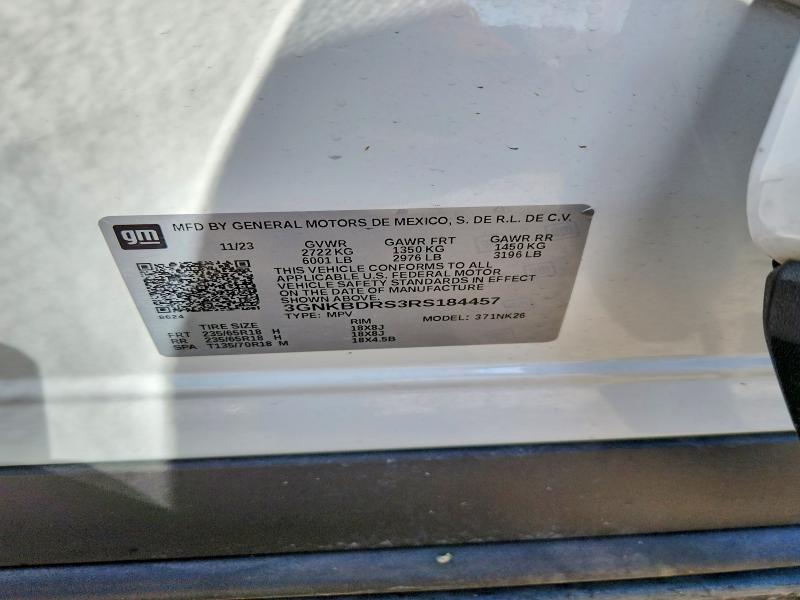 Продаж на аукціоні авто 2024 Chevrolet Blazer, vin: 3GNKBDRS3RS184457, номер лоту: 48717966