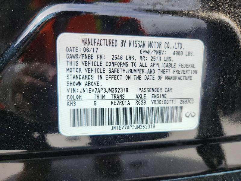 Aukcja sprzedaży 2018 Infiniti Q50, vin: JN1EV7AP3JM352319, numer aukcji: 48520646
