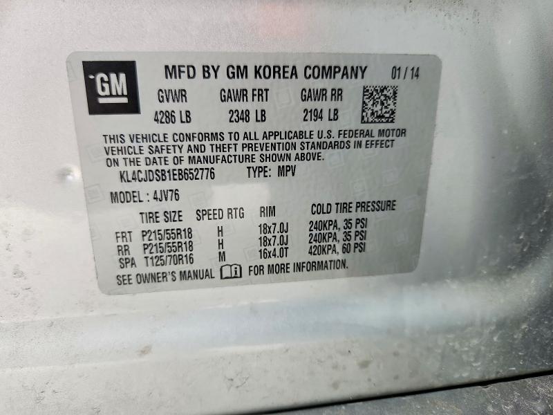 Продаж на аукціоні авто 2014 Buick Encore, vin: KL4CJDSB1EB652776, номер лоту: 51637876