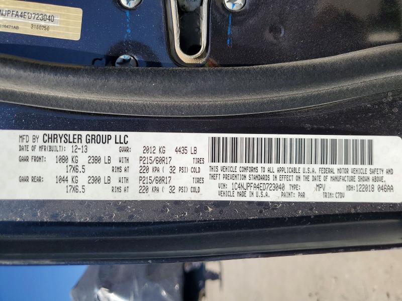 49515846 :رقم المزاد ، 1C4NJPFA4ED723040 vin ، 2014 Jeep Patriot مزاد بيع