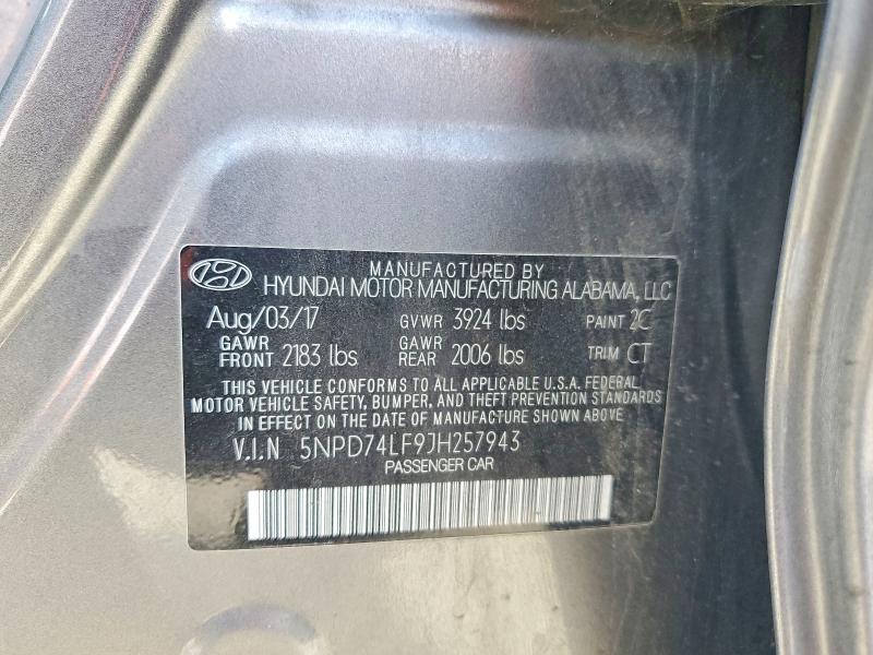 Продаж на аукціоні авто 2018 Hyundai Elantra, vin: 5NPD74LF9JH257943, номер лоту: 49025506