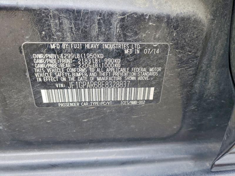 Продажа на аукционе авто 2014 Subaru Impreza, vin: JF1GPAR68E8328837, номер лота: 50522486
