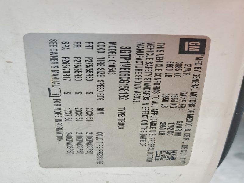 Продаж на аукціоні авто 2012 Gmc Sierra, vin: 3GTP1VE06CG158182, номер лоту: 51421896