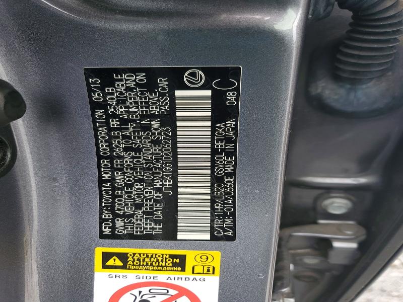 Aukcja sprzedaży 2013 Lexus Es, vin: JTHBK1GG1D2062723, numer aukcji: 51268786