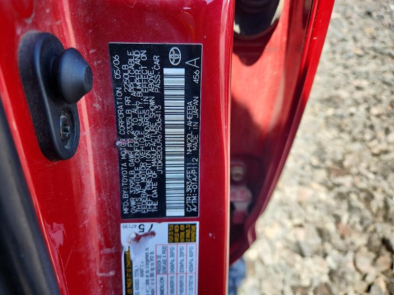 Aukcja sprzedaży 2006 Toyota Prius, vin: JTDKB20U967506413, numer aukcji: 50654476
