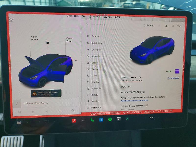 Продажа на аукционе авто 2022 Tesla Model Y, vin: 7SAYGDEF1NF316957, номер лота: 48902056