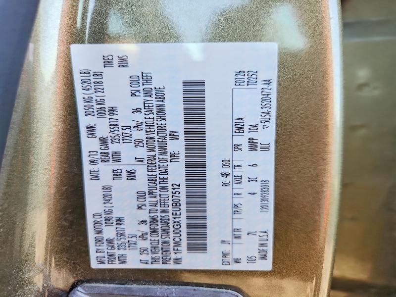 Aukcja sprzedaży 2014 Ford Escape, vin: 1FMCU0GX1EUB07512, numer aukcji: 50156636