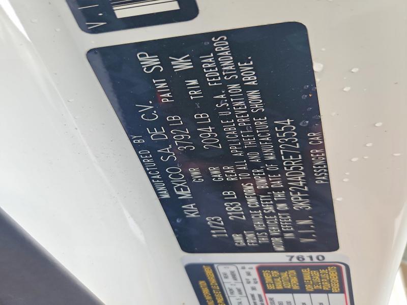 50393436 :رقم المزاد ، 3KPF24AD5RE723554 vin ، 2024 Kia Forte مزاد بيع
