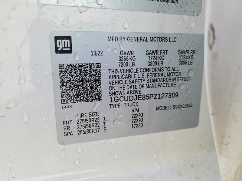 Aukcja sprzedaży 2023 Chevrolet Silverado, vin: 1GCUDJE85PZ127309, numer aukcji: 48923876