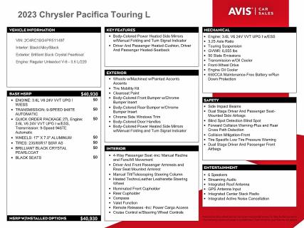 Aukcja sprzedaży 2023 Chrysler Pacifica, vin: 2C4RC1BG4PR511497, numer aukcji: 50833406