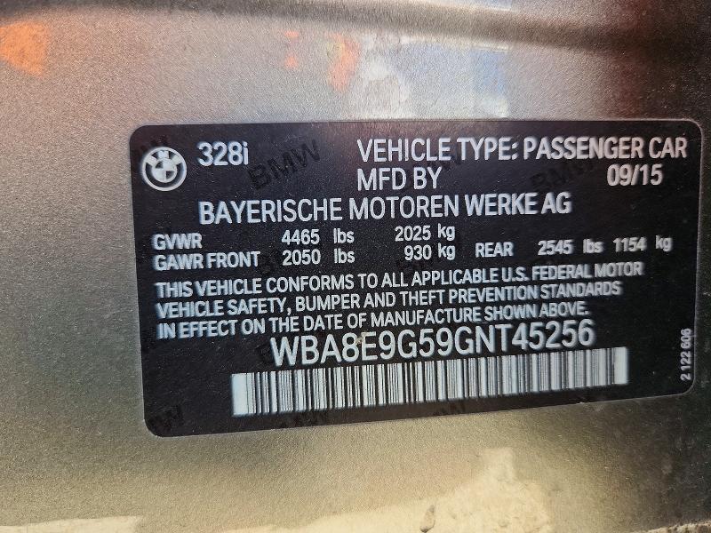 Aukcja sprzedaży 2016 Bmw 328, vin: WBA8E9G59GNT45256, numer aukcji: 47996166