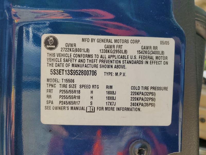 Aukcja sprzedaży 2005 Saab 9-7x, vin: 5S3ET13S952800706, numer aukcji: 50333096