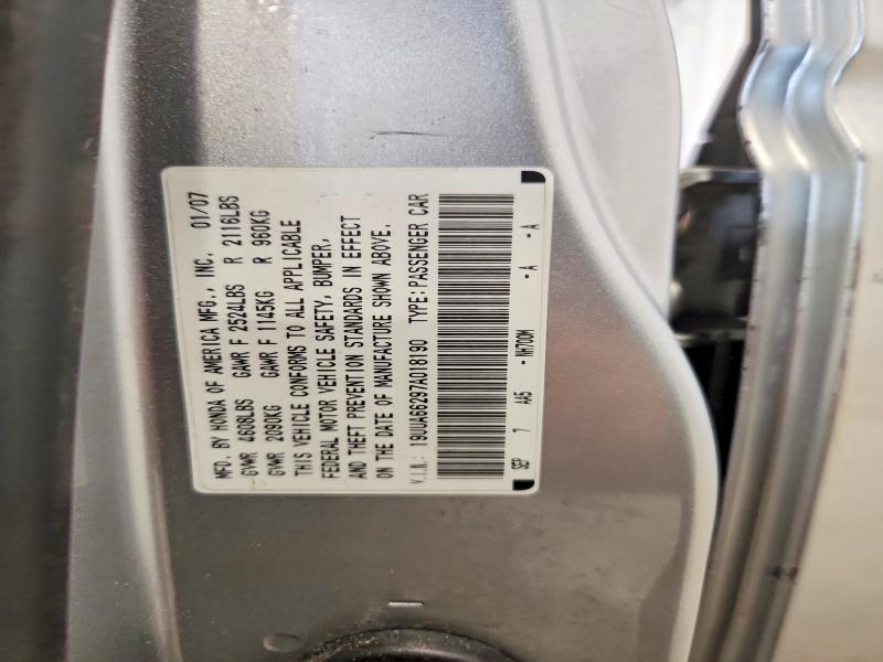 Aukcja sprzedaży 2007 Acura Tl, vin: 19UUA66297A018190, numer aukcji: 50438876