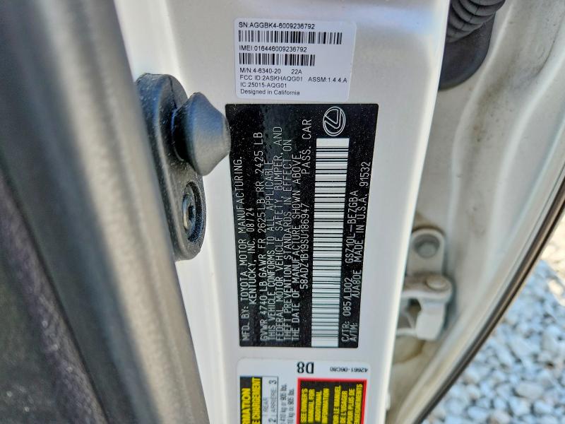 Aukcja sprzedaży 2025 Lexus Es 350, vin: 58ADZ1B19SU186947, numer aukcji: 49115166