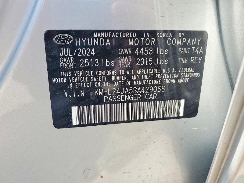 51329736 :رقم المزاد ، KMHL24JA5SA429066 vin ، 2025 Hyundai Sonata مزاد بيع
