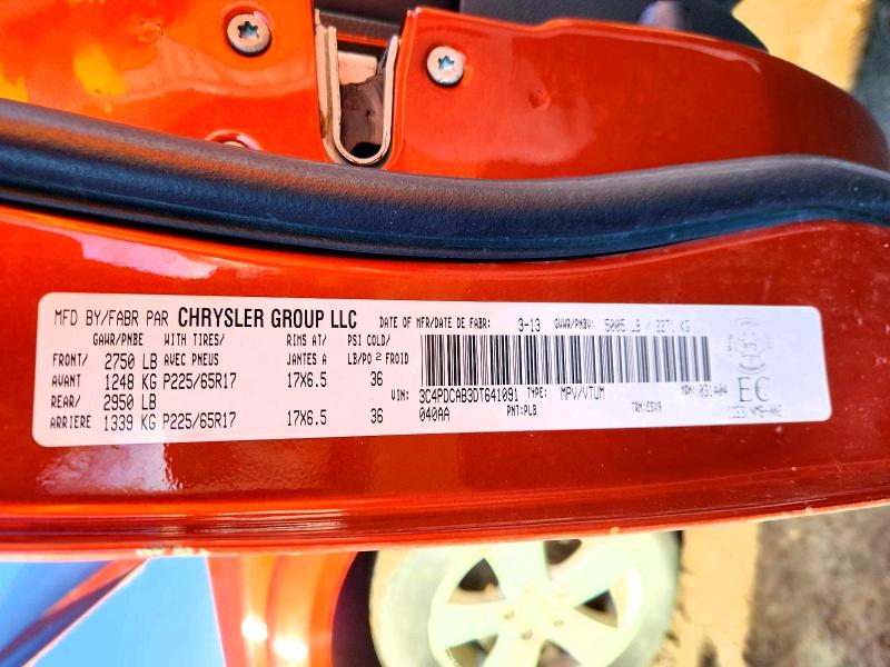 2013 Dodge Journey მანქანა იყიდება აუქციონზე, vin: 3C4PDCAB3DT641091, აუქციონის ნომერი: 47989466