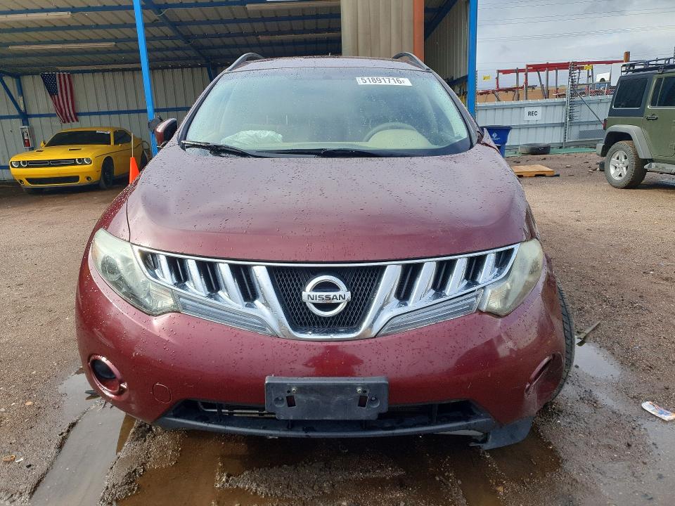 2009 Nissan Murano მანქანა იყიდება აუქციონზე, vin: JN8AZ18W79W133748, აუქციონის ნომერი: 51891716