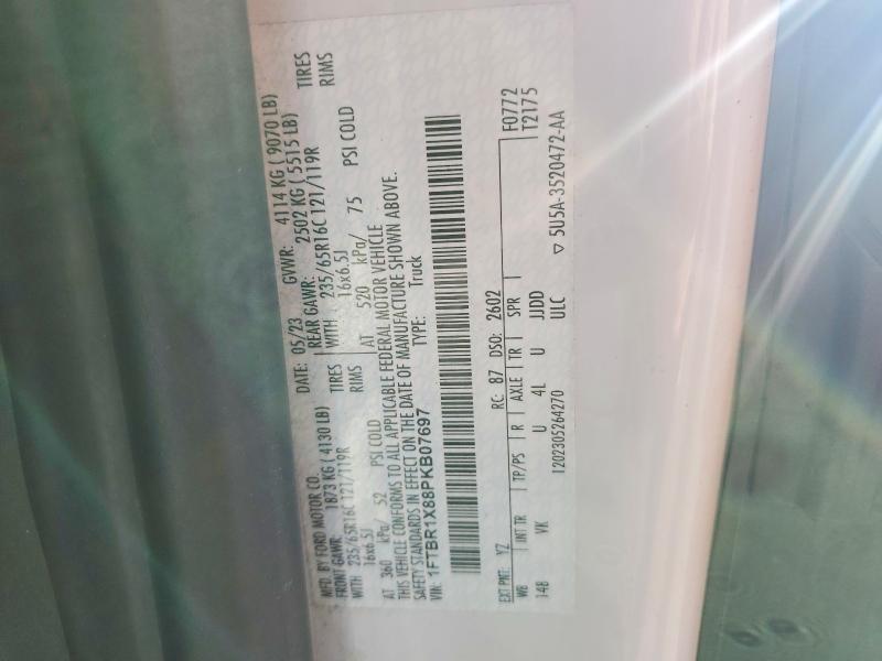 50246966 :رقم المزاد ، 1FTBR1X88PKB07697 vin ، 2023 Ford Transit مزاد بيع